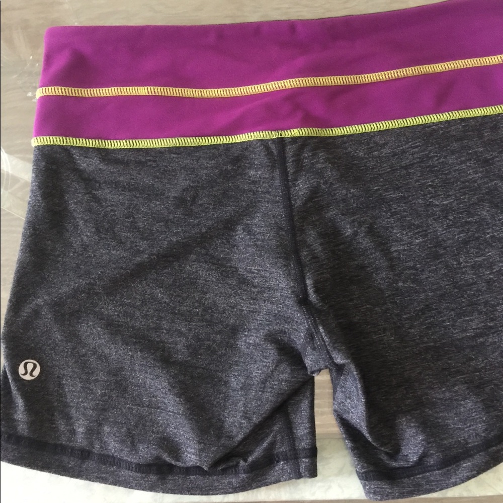 lululemon athletica Purple and Gray Athletic Shorts